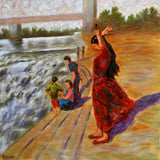 Woman Combing Her Hair